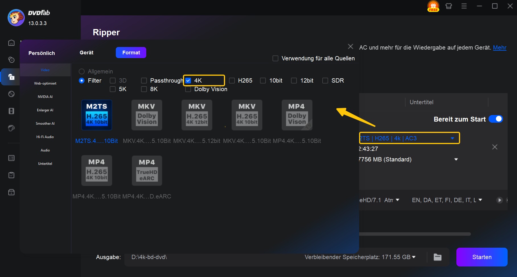 4K UHD Blu-rays umwandeln mit DVDFab UHD Ripper