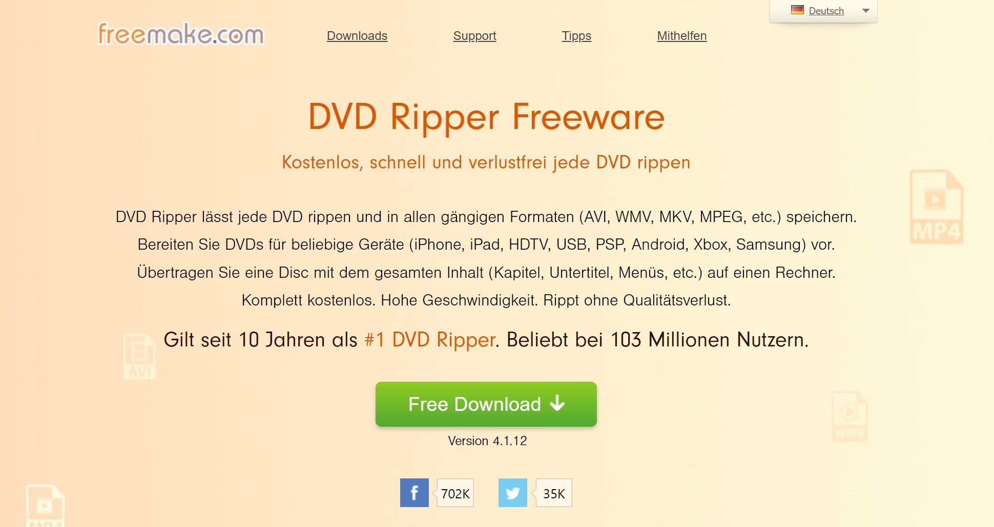 kopiergeschützte dvd kopieren freeware: Freemake DVD Ripper Freeware