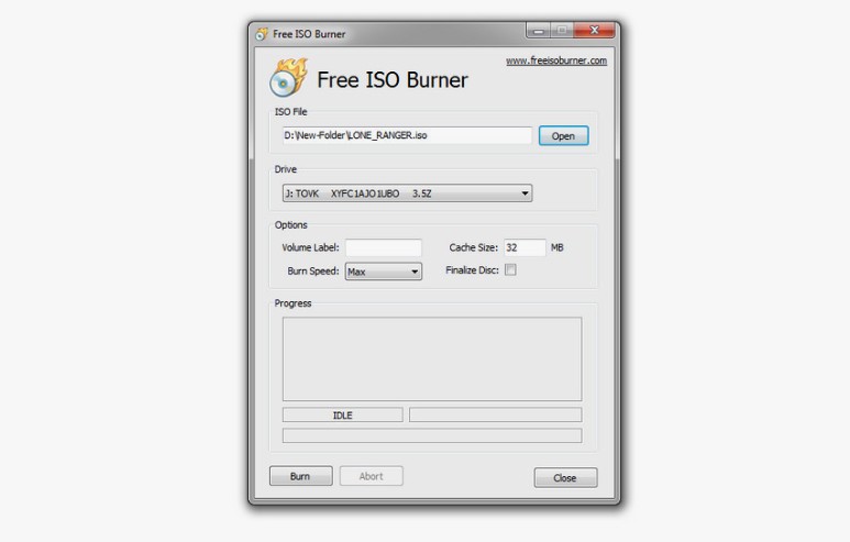 Tools zum Brennen von Iso-Dateien auf DVD: Free ISO Burner