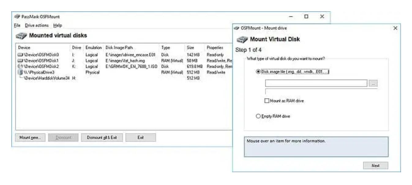 Virtual CloneDrive Alternative: OSFMount