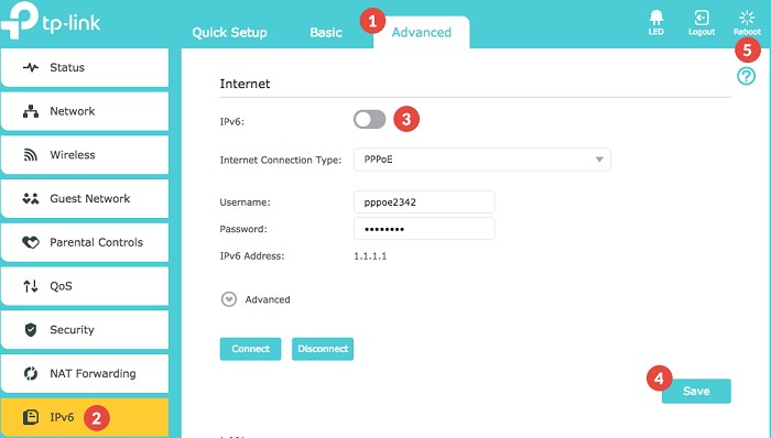 disney-plus-not-working:5. Disable the IPv6 in the Router Settings