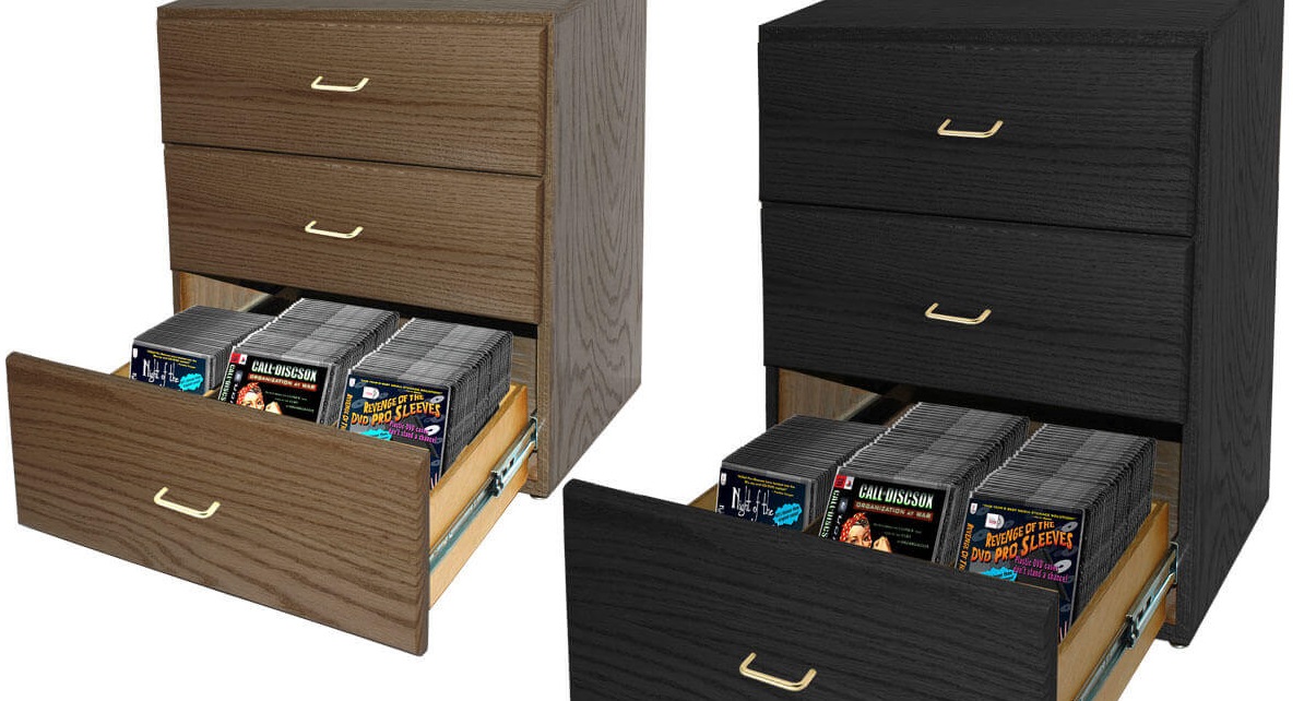 6. DVD Storage Tower with Drawers