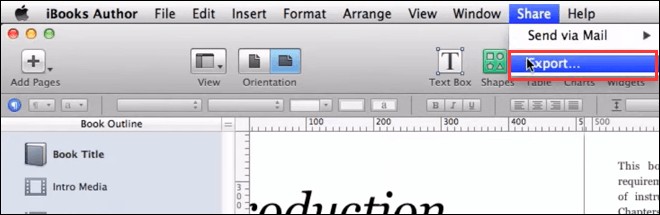 Convert ibooks to PDF Format with iBook Author