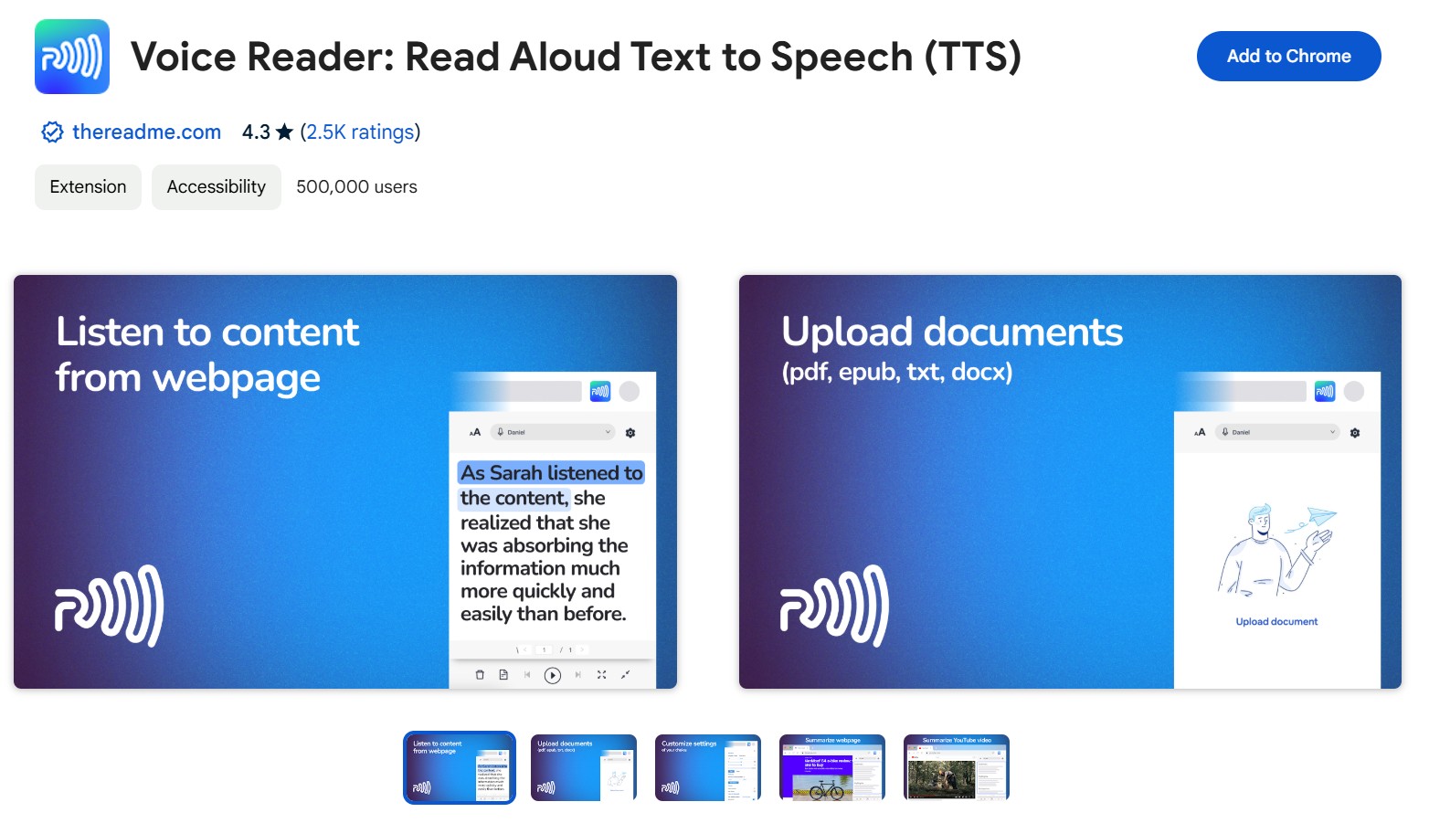 Free Text to Speech Chrome Extension