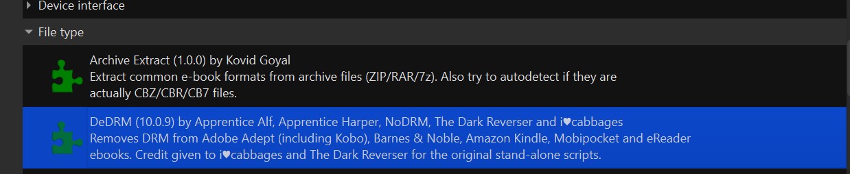 Calibre DRM removal guide