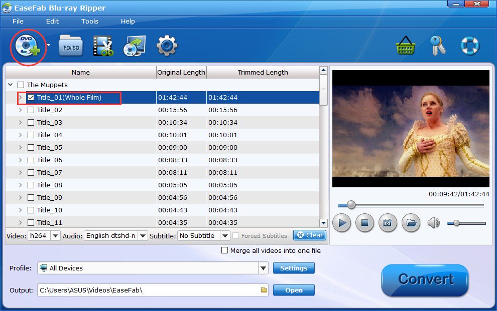 How to Convert Blu-ray to MP4 using EaseFab Blu-ray Ripper?