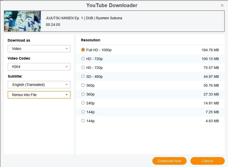 download YouTube movies: Step 2