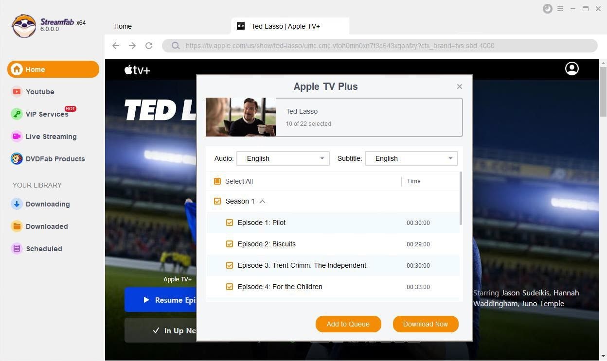 4 Ways to Convert iTunes Movies to MP4: step 2 of streamfab