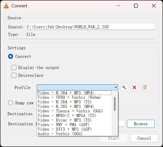 ISO to files converters for PC: VLC Media Player