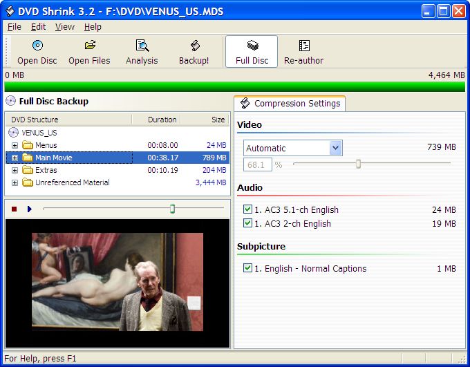 les meilleurs dvd decrypter :4. DVDShrink