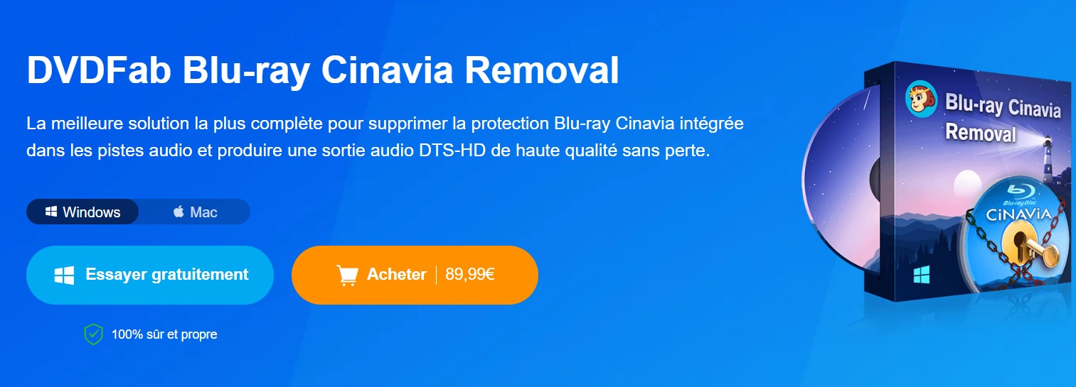 Suppression de Cinavia : Comment supprimer la protection Cinavia:DVDFab Blu-ray Cinavia Removal