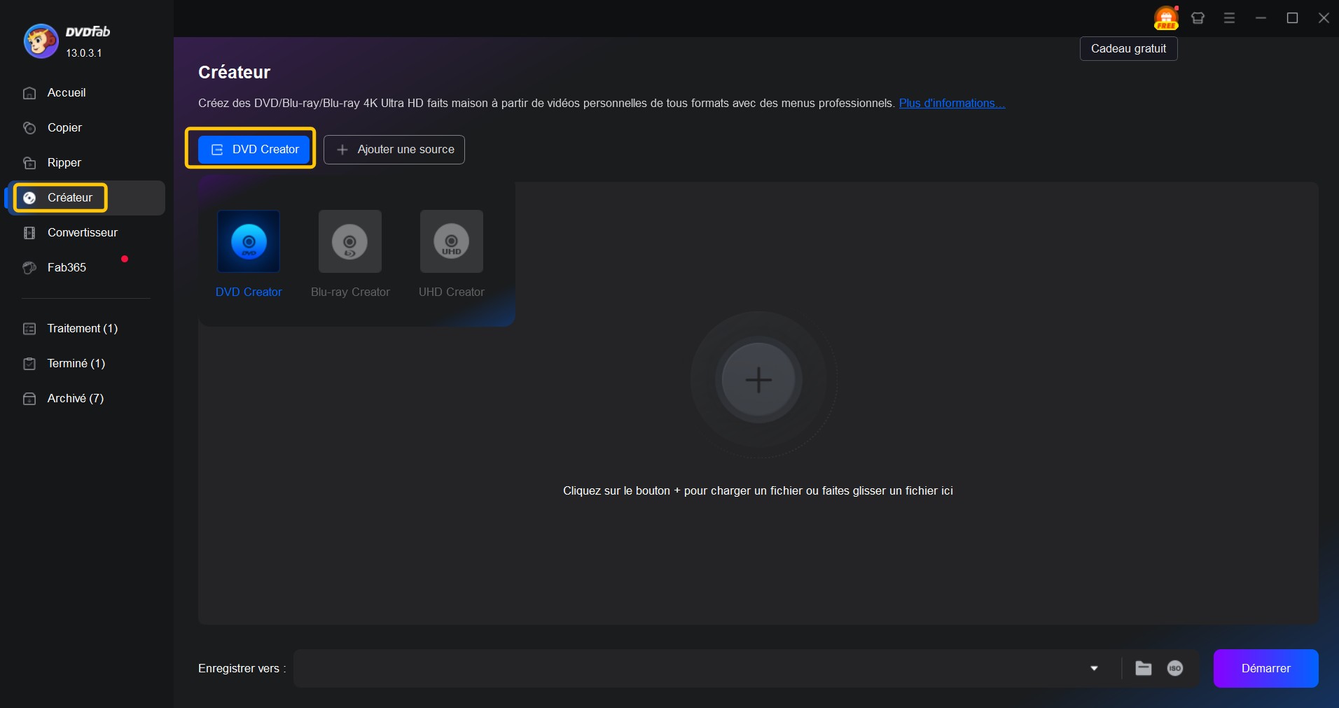 Graveur de DVD avec disque dur : Astuce bonus : DVDFab DVD Creator