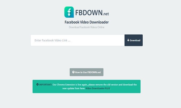 lesl meilleurs logiciels gratuits de téléchargement de vidéos Facebook:FBdown.net