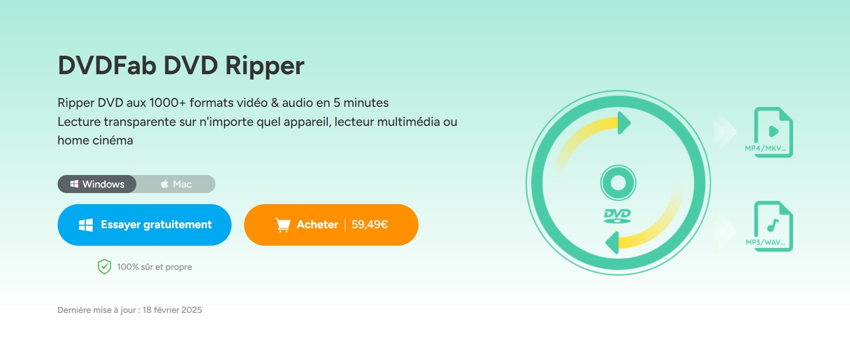 Une alternative à Videobyte Ripper BD-DVD: DVDFAB DVD Ripper