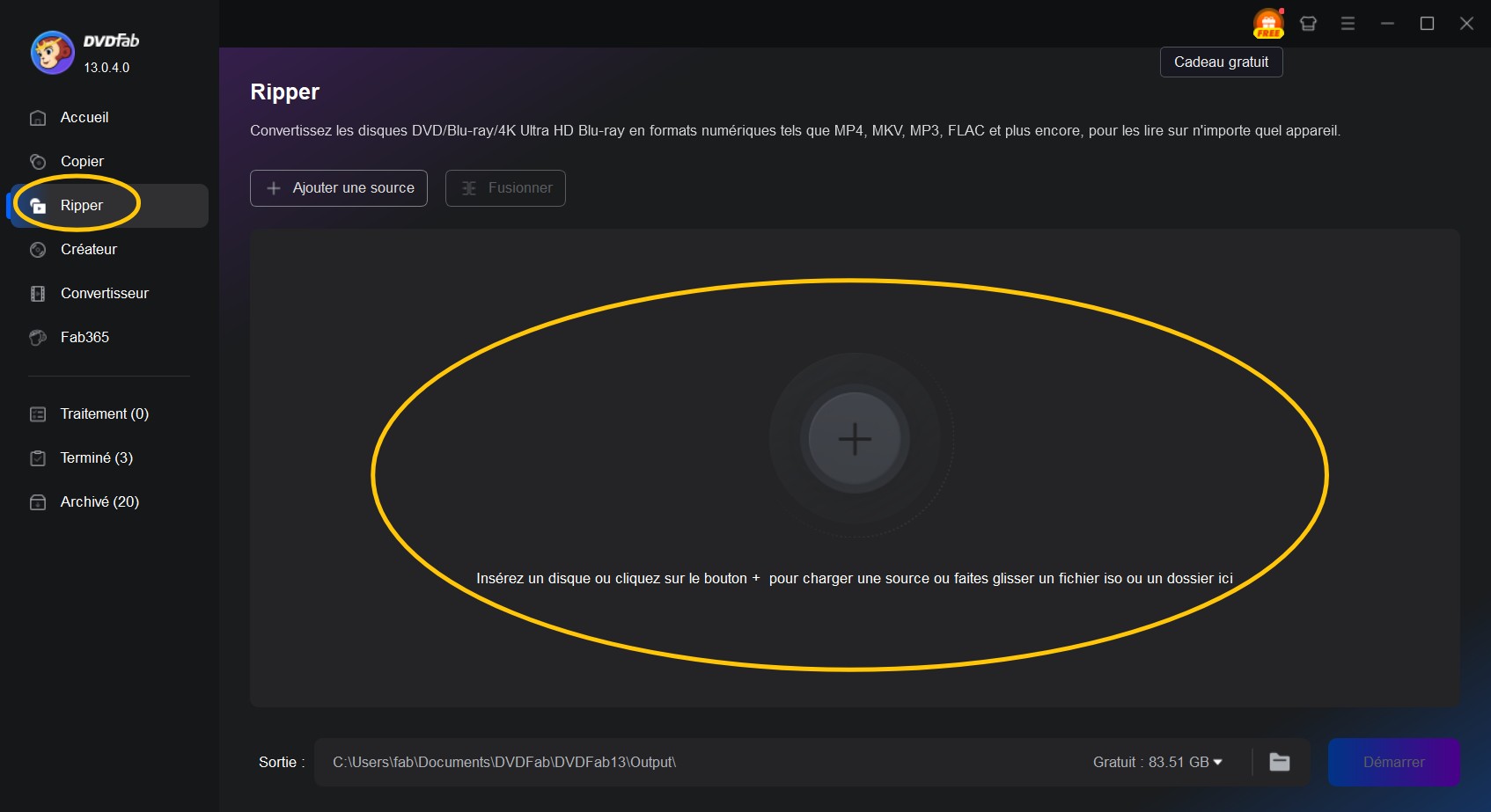 convertir cd en mp3 avec DVDFab DVD Ripper