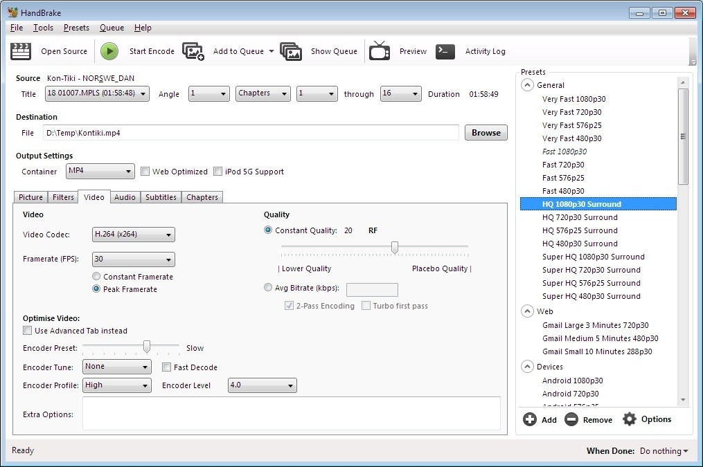 handbrake dvd ripper, handbrake dvd rippen:Notieren Sie sich Ihre benutzerdefinierten Presets