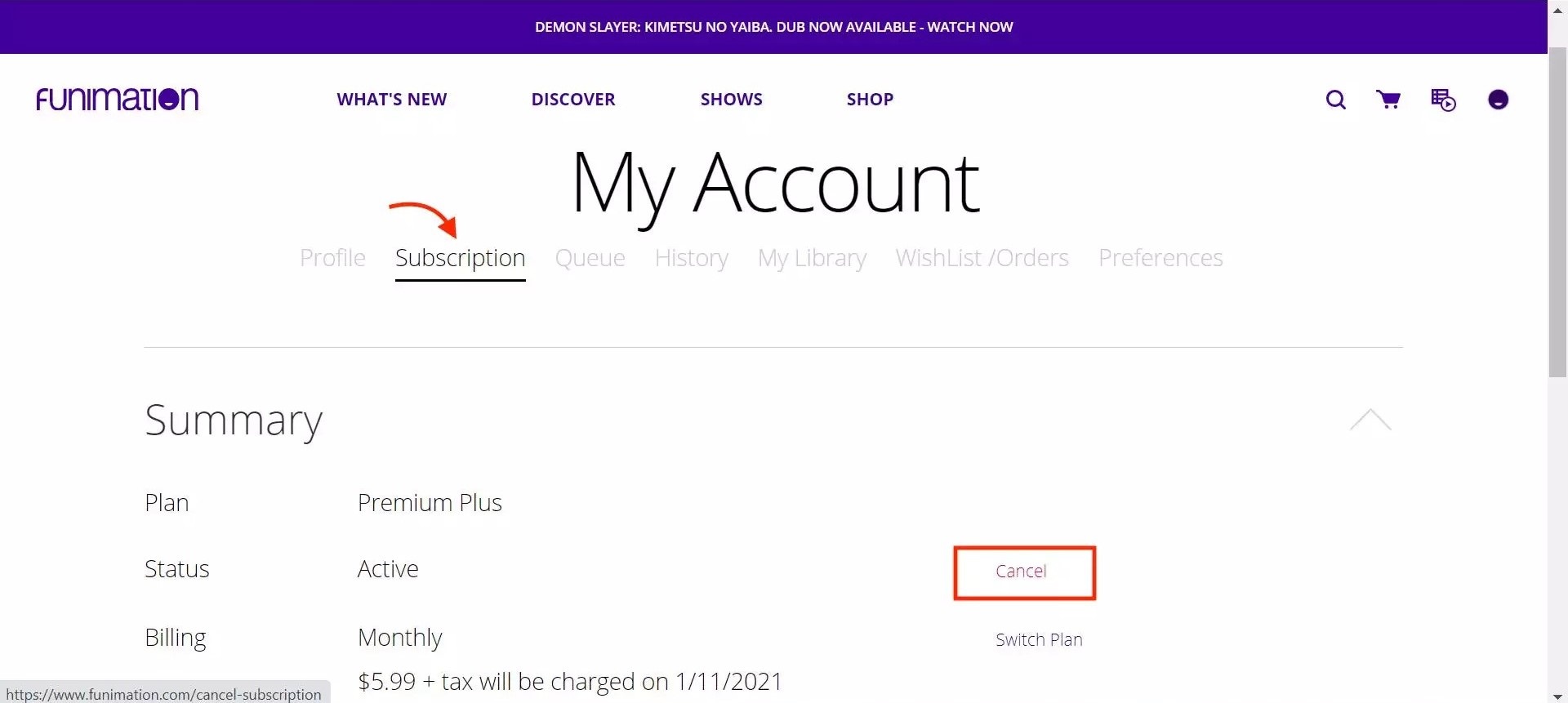 how to cancel funimation subscription:1. How to cancel your Funimation subscription when you signed in via Funimation Website