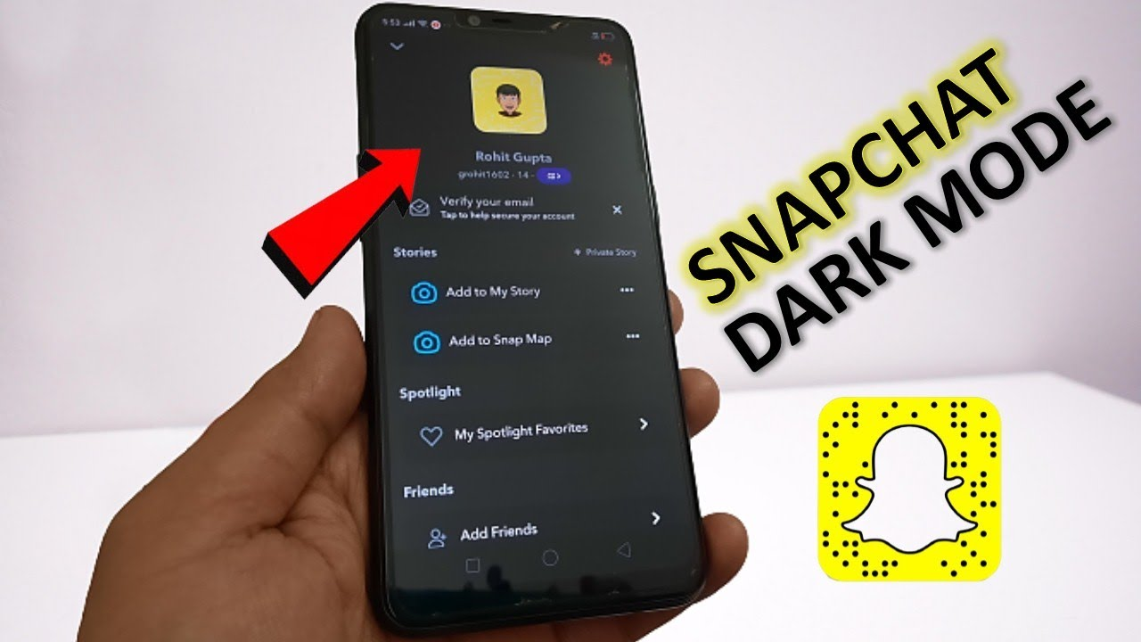 how to change to dark mode on snapchat