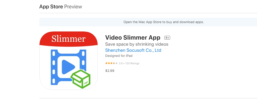 compress iphone video slimmer app