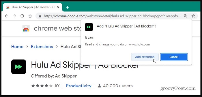 hulu no ads:Using a Chrome extension