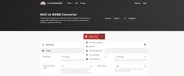 webm to mov converter