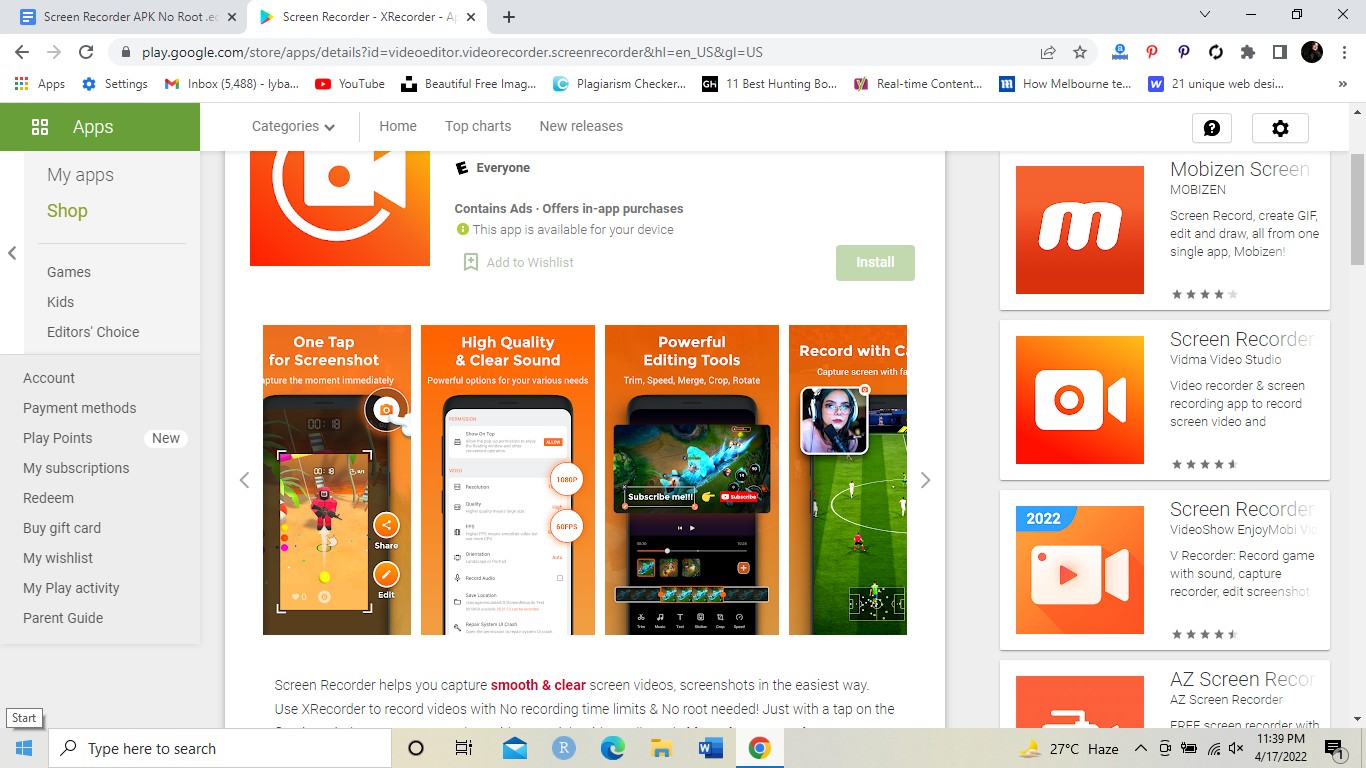 screen recorder apk no root:InShot Screen Recorder – XRecorder