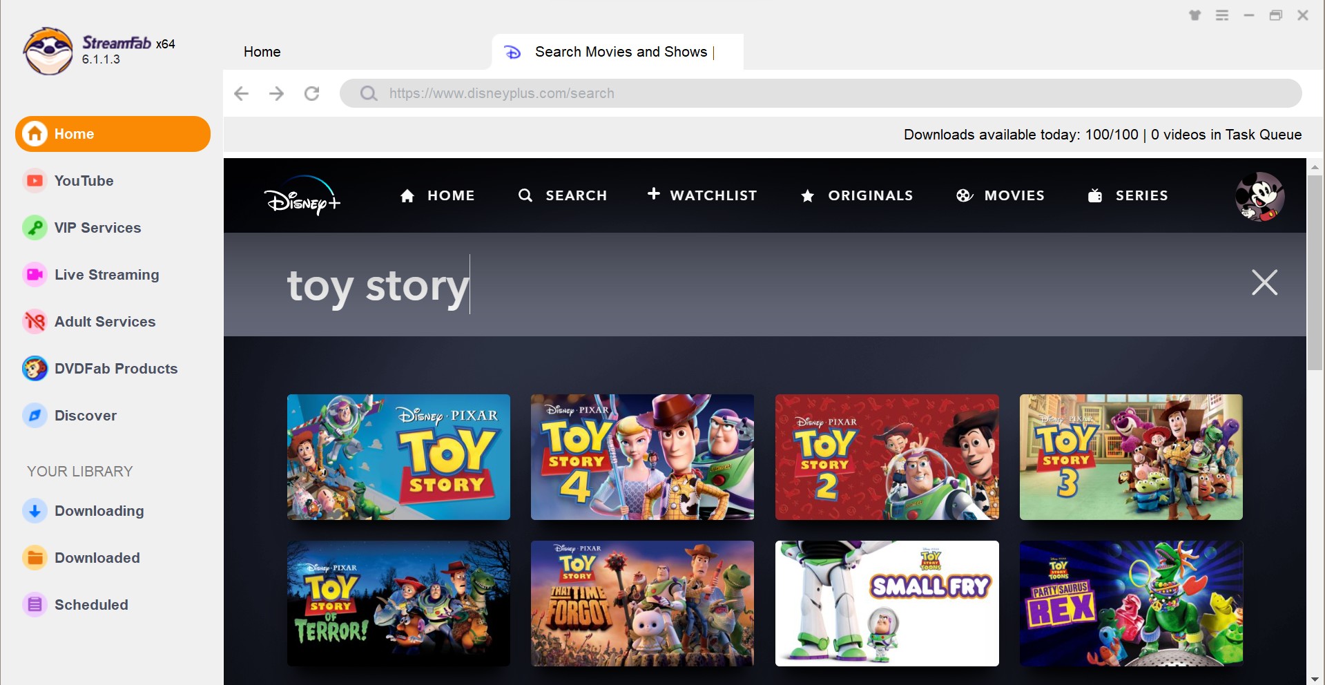 download toy story from disney plus