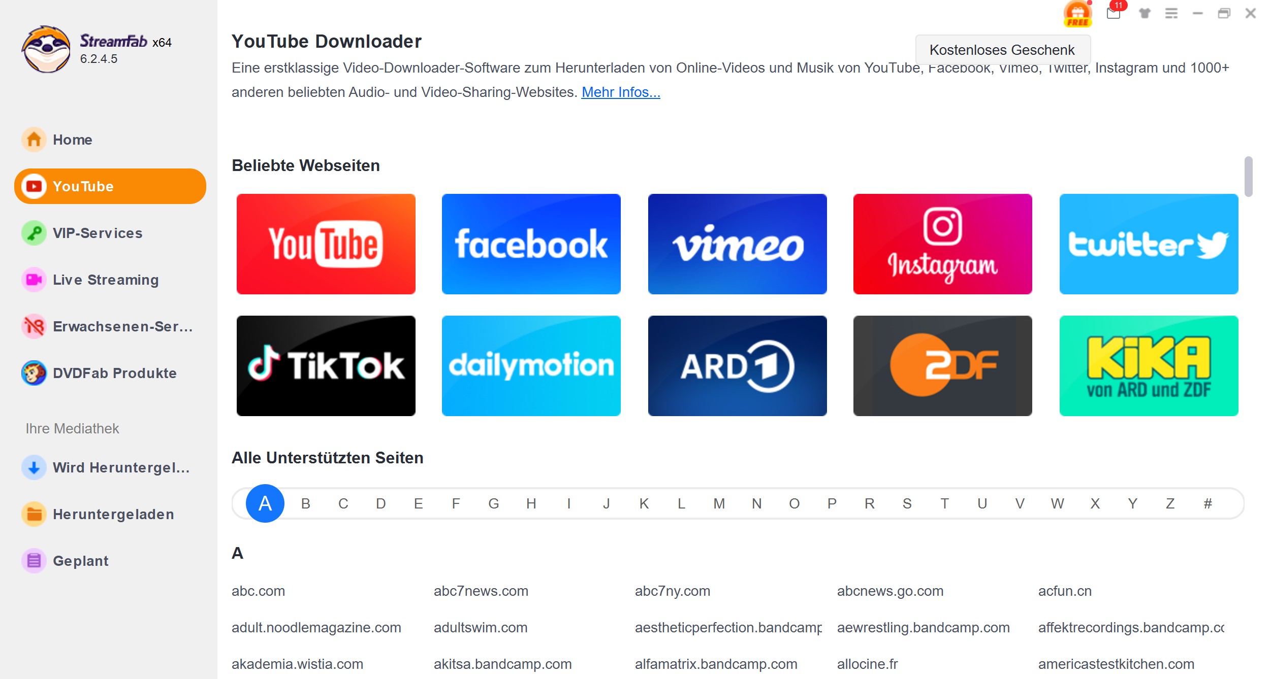 Beste ClipGrab Alternative: StreamFab YouTube Downloader