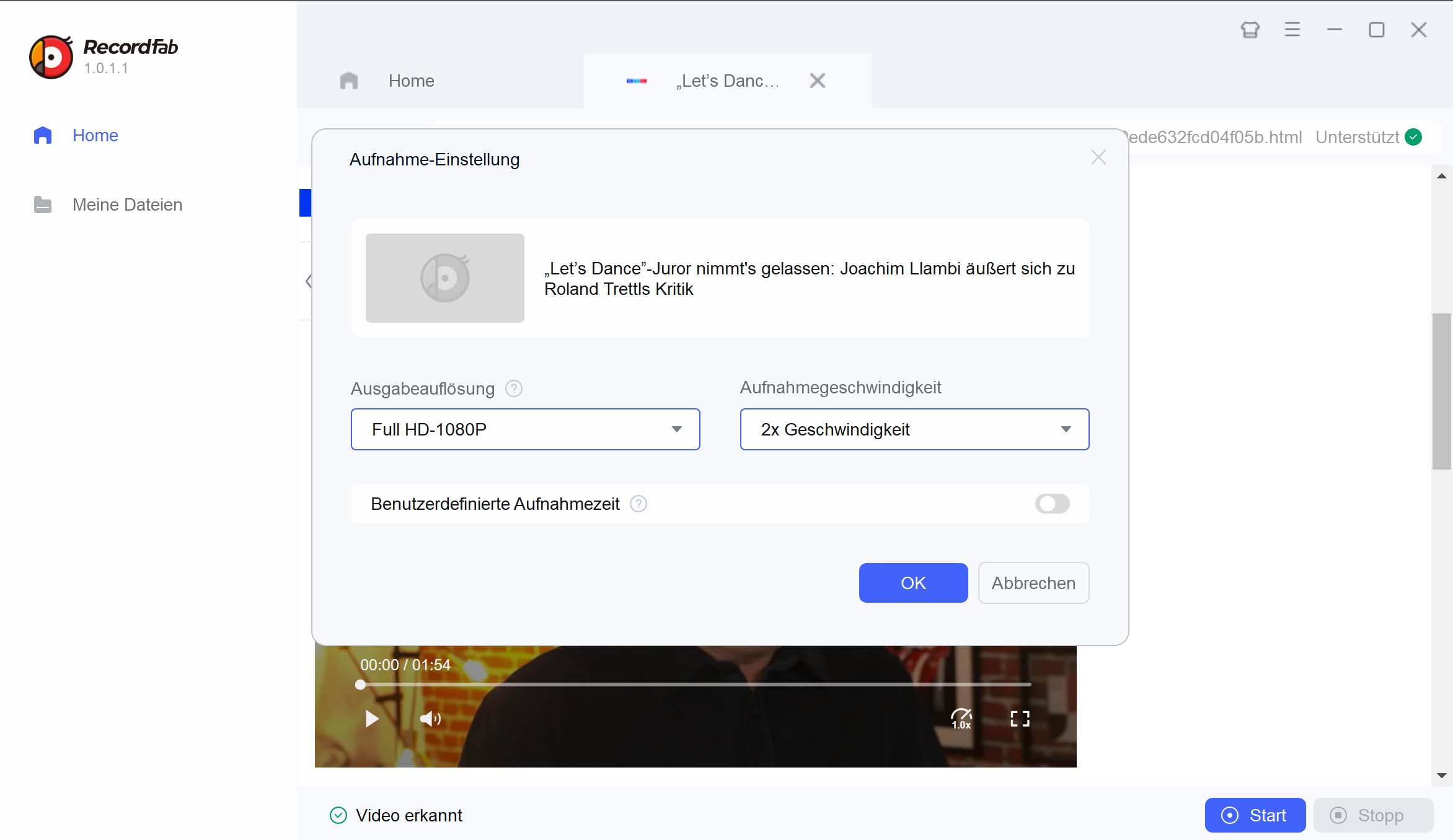 Wie benutzt man RecordFab?