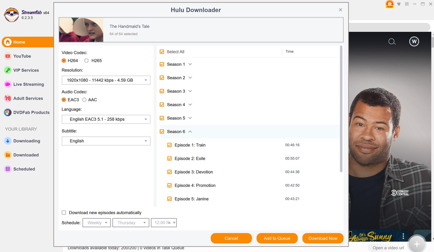 best hulu downloader review: streamfab step 2