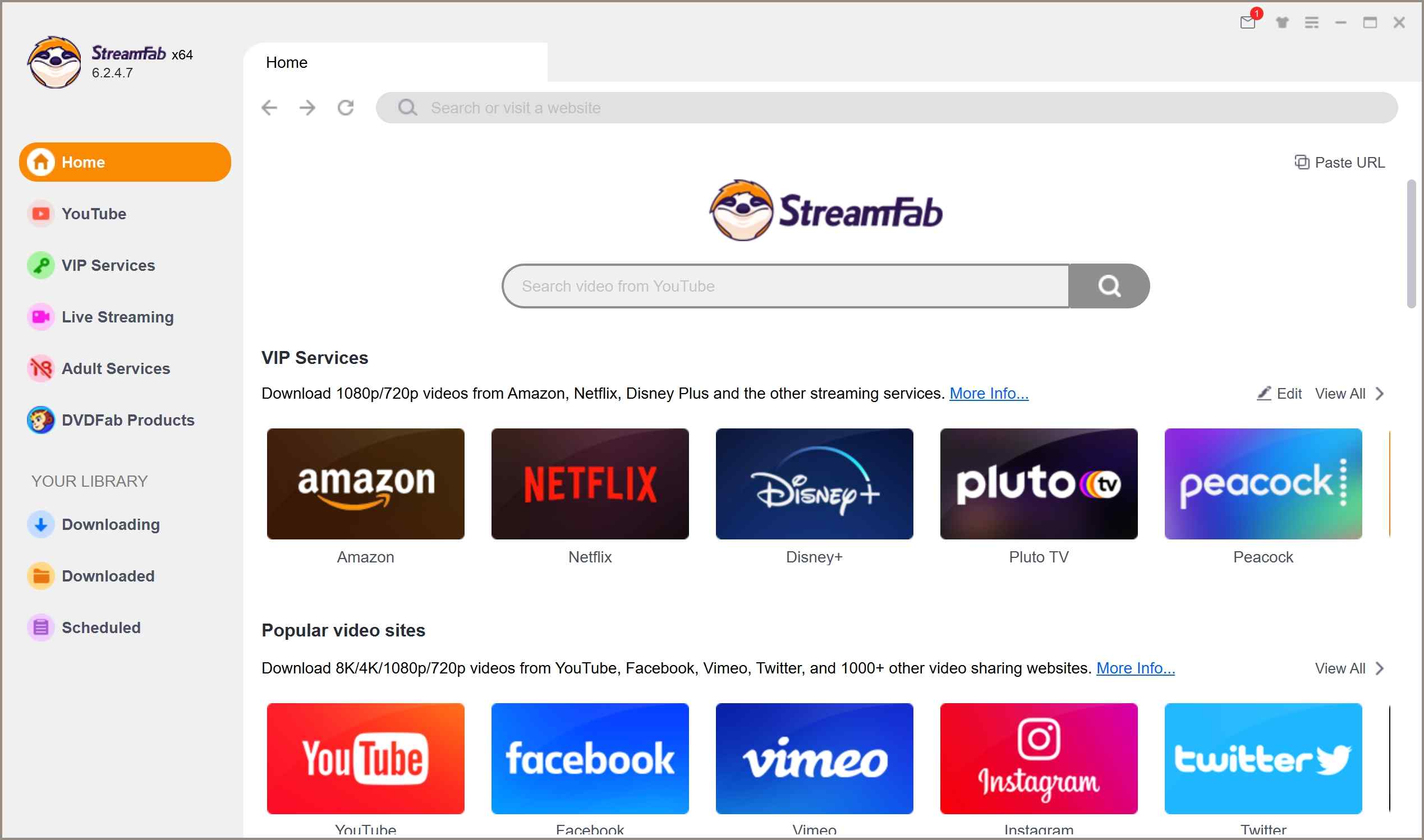 step 1 to use streamfab, the firefox video downloader alternative